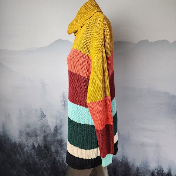 For the Republic Striped Multicolor Shimmer Knit Sweater | Women's Large - Picture 5 of 13